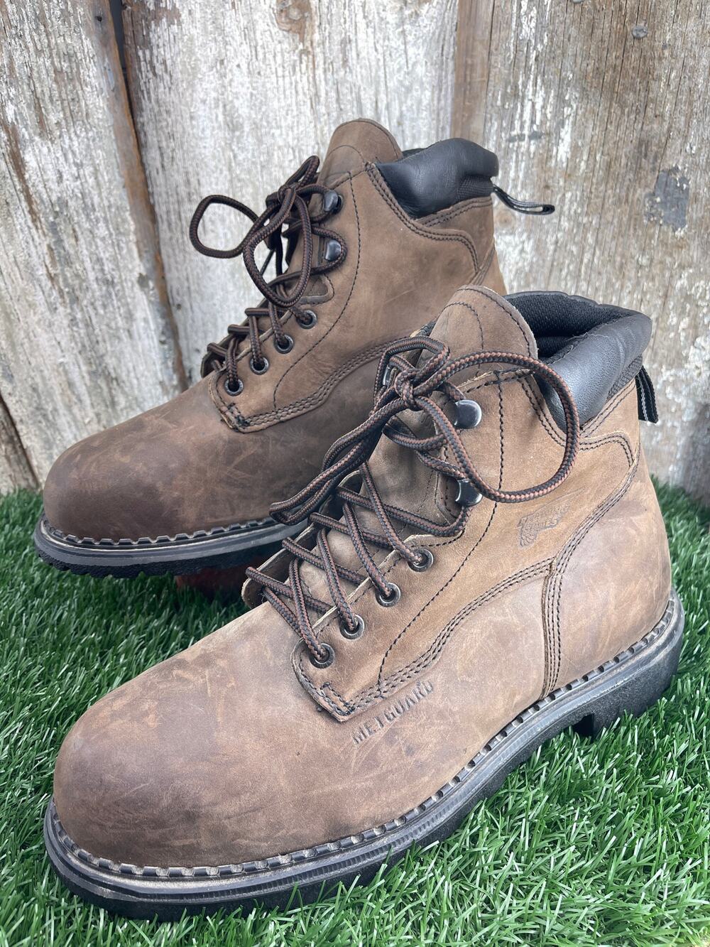 Red Wing Shoes SuperSole 6" Safety Toe Metguard Work Boots Men's 10 EE